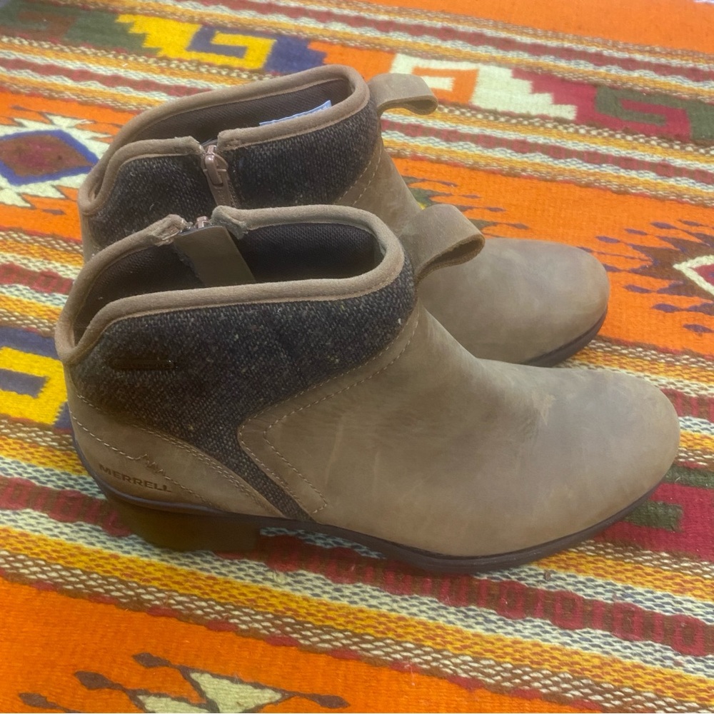 Merrell Chateau II Boots Women’s Size 10 Waterproof Leather Heeled Wool New